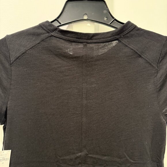 SOLD // NWT Banana Republic XS Cozy Slub Tshirt Black Crewneck Short Sleeve Top - Picture 4 of 14